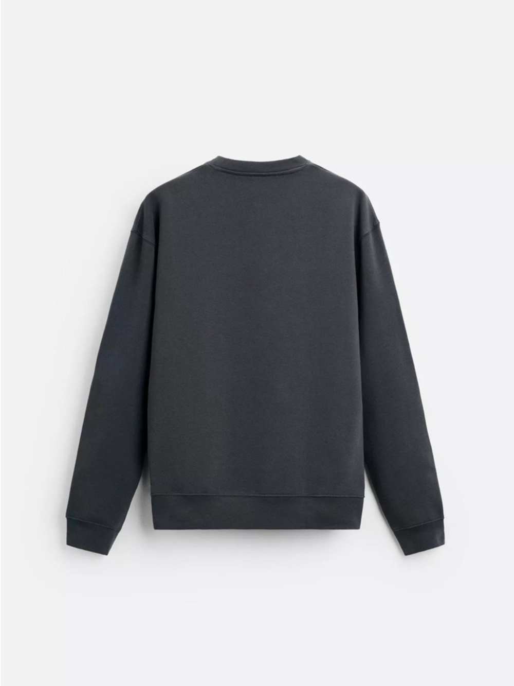 ZARA Men's Classic Crewneck Sweatshirt in Slate Blue